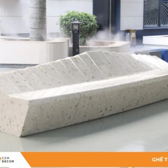 Ghế Ngồi Terrazzo - Thi Công Ghế Ngồi Bê Tông Đá Mài