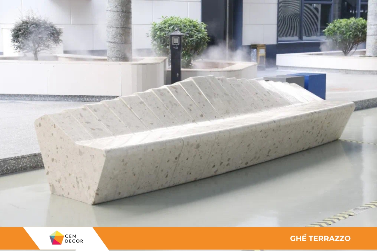 Ghế Ngồi Terrazzo - Thi Công Ghế Ngồi Bê Tông Đá Mài