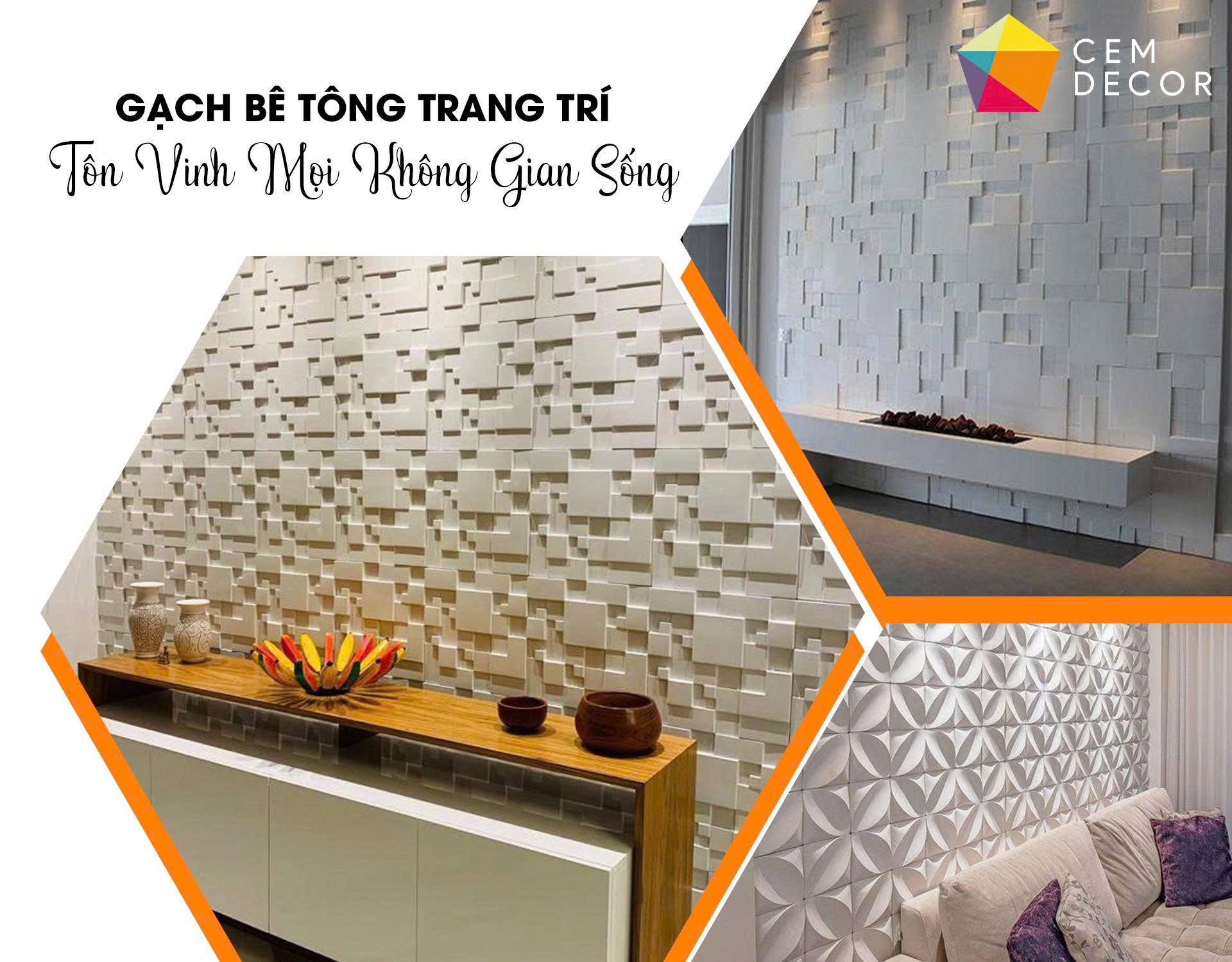 Gạch 3D Bê Tông CEMDECOR – Bừng Sáng Không Gian, Định Hình Phong Cách